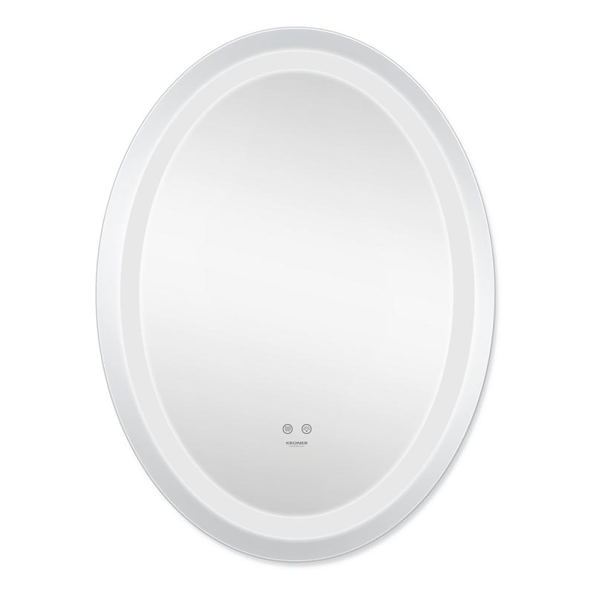 Зеркало в ванную KRONER Spiegel 70x50см c подсветкой сенсорное включение антизапотевание овальное CV030040