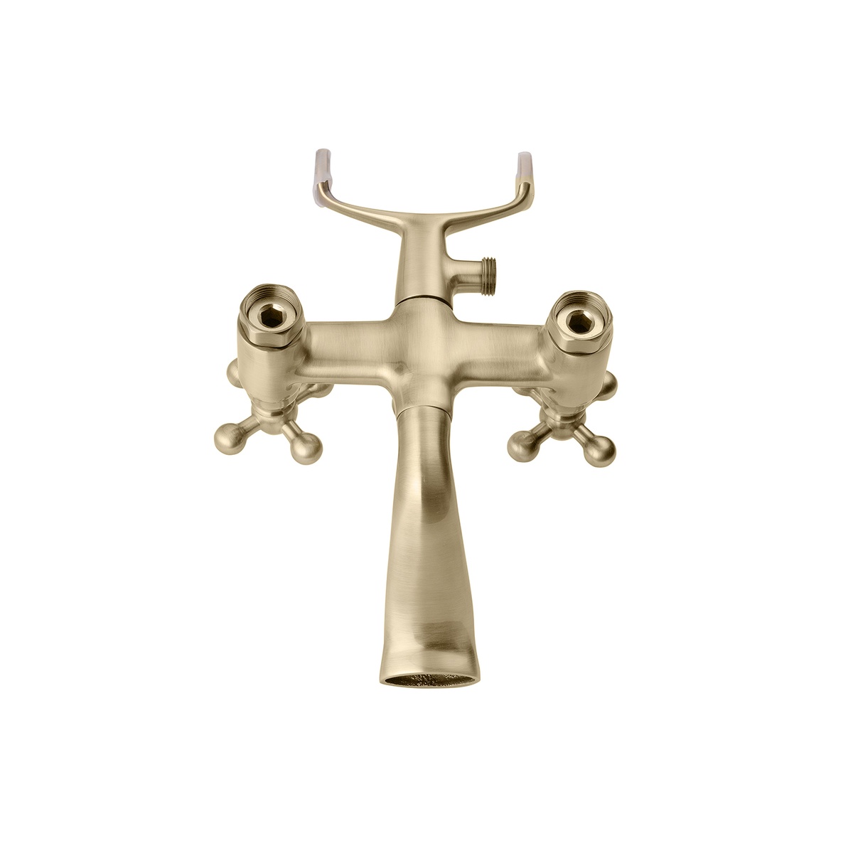 Змішувач для ванної двовентильний із коротким виливом IBERGRIF Lucca M13052C бронзовий латунь CV028475