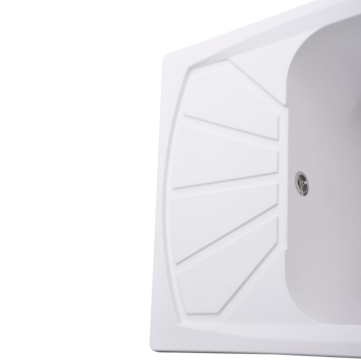 Кухонная мойка керамическая прямоугольная GLOBUS LUX TANA 500мм x 610мм белый без сифона 000022442