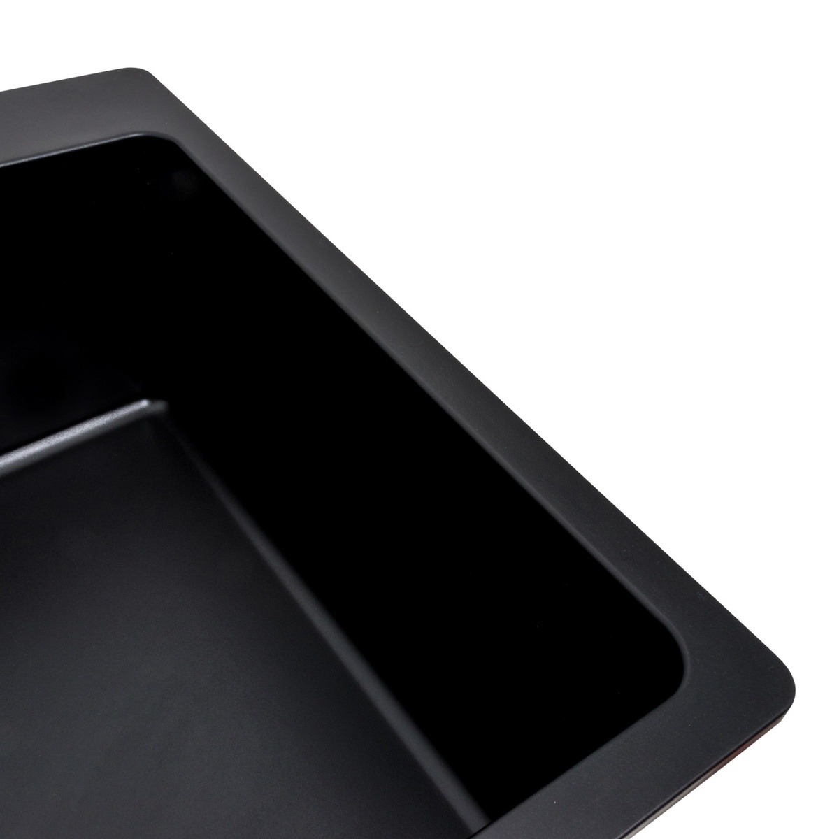 Мийка для кухні гранітна прямокутна PLATINUM 7850 Bogema 780x500x200мм із сифоном чорна PLS-A38091