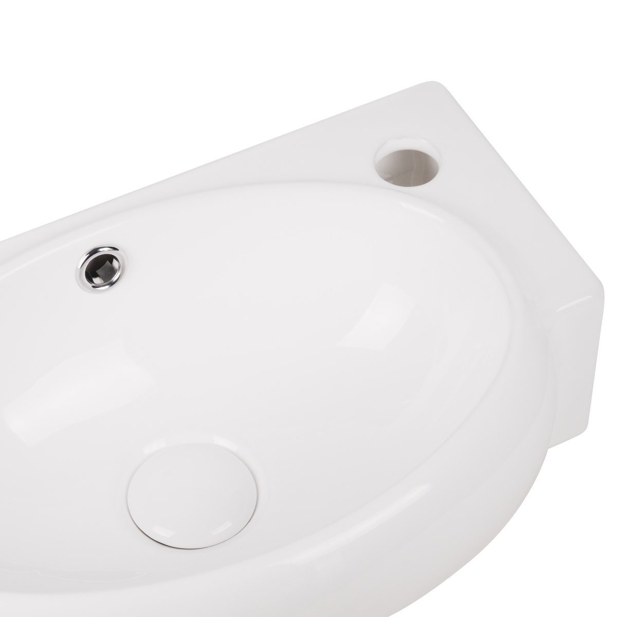Раковина подвесная для ванной 430мм x 280мм Q-TAP Leo белый овальная QT11115011RW