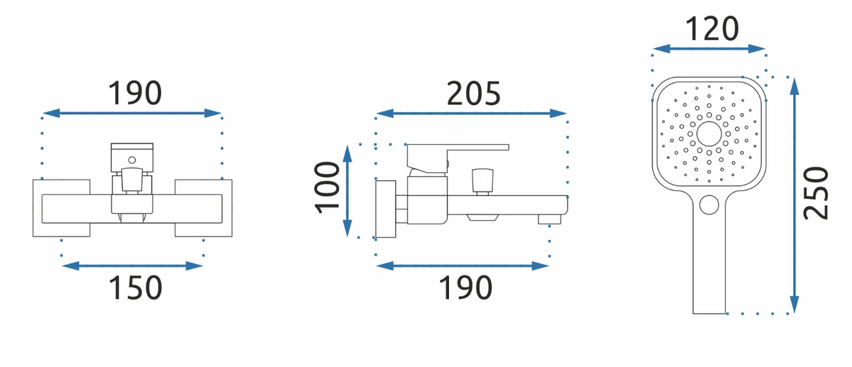 Змішувач для ванної одноважільний із коротким виливом REA ORIX B5132 хром латунь reac-00000000582