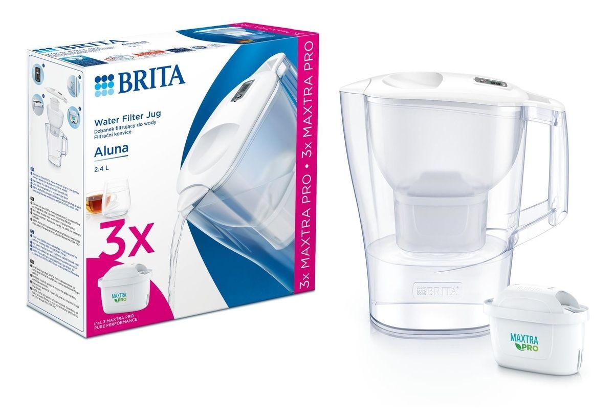 Фільтр-глечик BRITA Aluna Memo MXPro + 3 картриджа білий 2,4 л 1053054