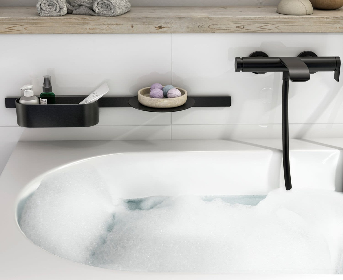 Комплект аксессуаров для ванной HANSGROHE WallStoris округлый пластиковый черный 27966670