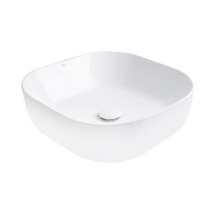 Умывальник накладной Q-TAP Kolibri 430x430x135мм квадратный белый QT1011K396W
