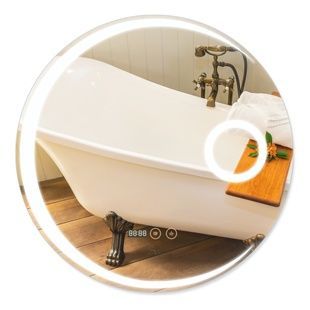 Дзеркало кругле для ванної Q-TAP Mideya 59x59см із підсвіткою сенсорне увімкнення антизапотівання QT2078F804W