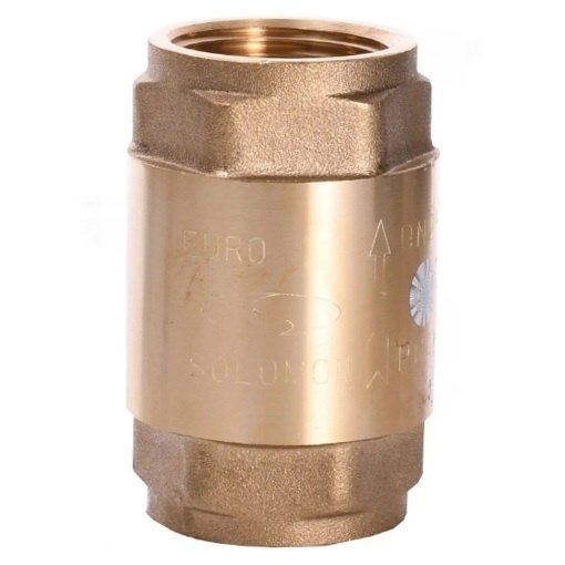 Обратный клапан для воды SOLOMON EUROPA 6026 пружинный 1/2" внутренняя 000005196