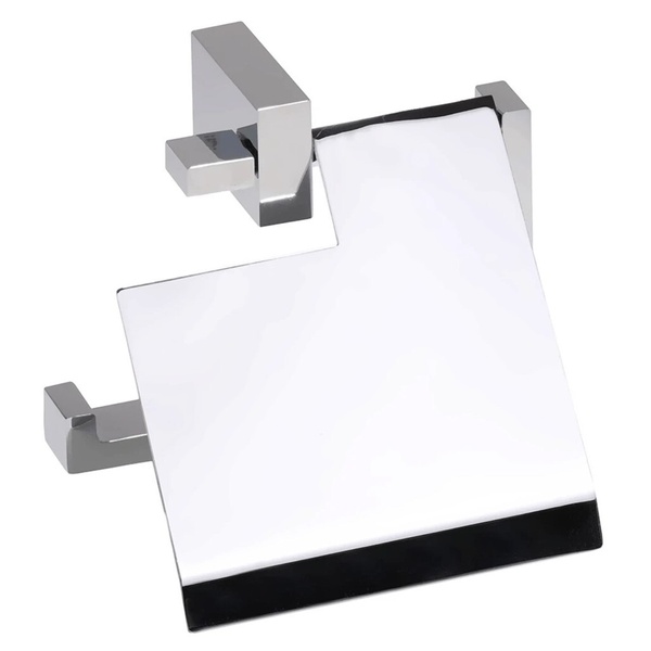 Тримач для туалетного паперу із кришкою BEMETA Gamma прямокутний металевий хром 145812012
