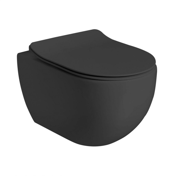 Унітаз підвісний безобідковий чорний AXA Glomp MINI без сидіння 201207