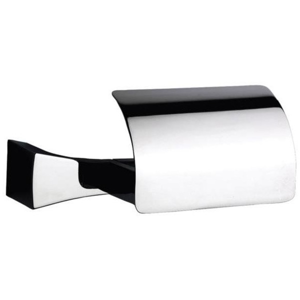 Держатель для туалетной бумаги с крышкой SONIA S7 прямоугольный металлический хром 131853