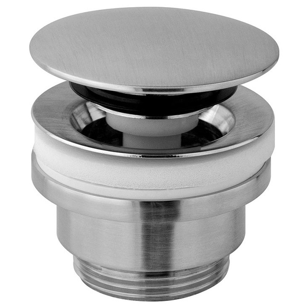 Донный клапан Click-Clack для раковины PAFFONI 63.5мм с переливом металл 1 1/4" матовый сатин ZSCA050ST