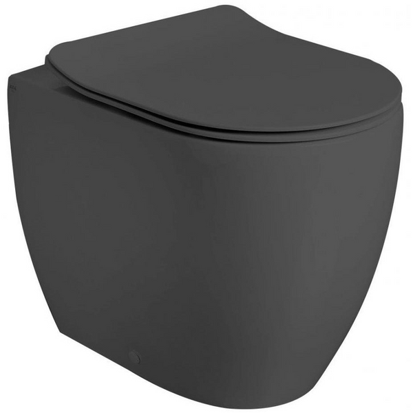 Унитаз напольный безободковый черный без бачка AXA Glomp NORIM без сиденья выпуск в стену 0201407