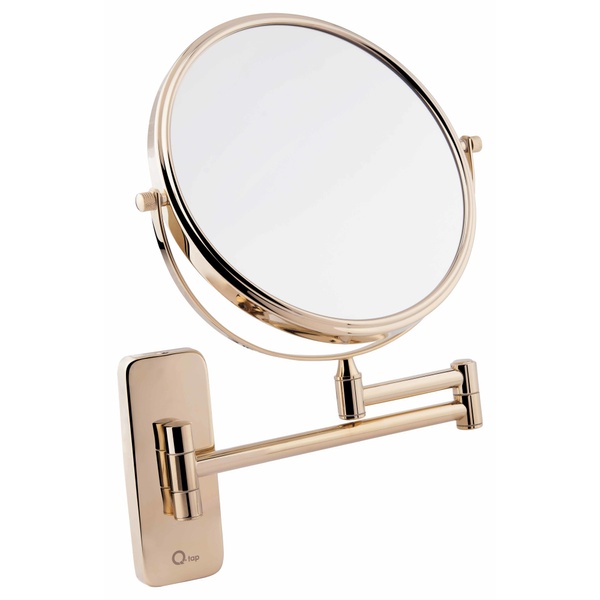 Косметичне дзеркало для ванної Q-TAP Liberty золото метал QTLIBORO1147