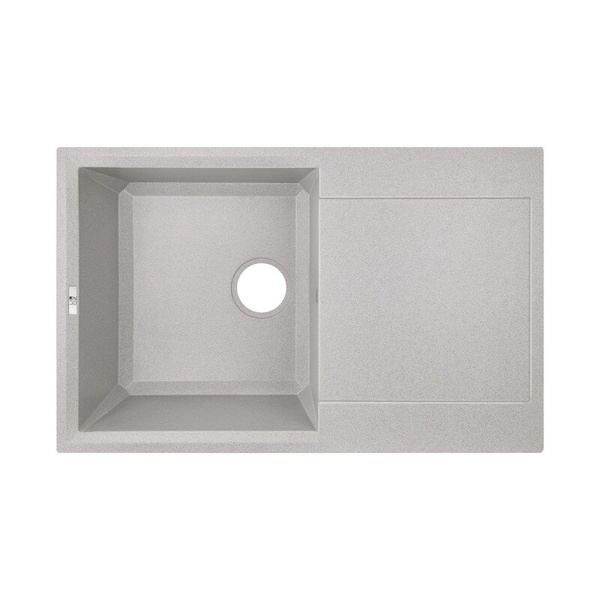 Кухонная мойка керамогранитная прямоугольная LIDZ GRA-09 495мм x 780мм серый без сифона LIDZGRA09790495230