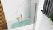 Шторка скляна для ванної універсальна 140x80см REA ELEGANT GOLD скло прозоре 5мм профіль золото REA-W5601 3 з 5