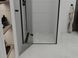 Двері для душової ніші MEXEN Roma скляні універсальні розпашні двосекційні 190x90см прозорі 6мм профіль чорний MEX-854-090-000-70-00 6 з 7
