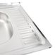 Мийка для кухні із нержавіючої сталі квадратна накладна PLATINUM 6060 L САТИН 600x600x160мм матова 0.5мм без сифону PLS-A401 3 з 5
