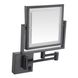 Косметическое зеркало с подсветкой VOLLE 2500.280804 прямоугольное подвесное металлическое черное 1 из 2