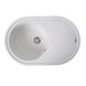 Мийка для кухні гранітна овальна PLATINUM 7750 LIRA 770x500x200мм без сифону біла PLS-A25069 1 з 5