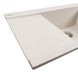 Мийка для кухні гранітна прямокутна PLATINUM 9651 ATLAS 960x510x210мм без сифону біла PLS-A40262 5 з 8