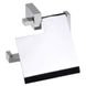 Тримач для туалетного паперу із кришкою BEMETA Gamma прямокутний металевий хром 145812012 1 з 2