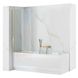 Шторка стеклянная для ванны универсальная 140x80см REA ELEGANT GOLD стекло прозрачное 5мм профиль золото REA-W5601 1 из 5