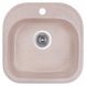 Кухонна мийка керамічна квадратна COSH 4849 476мм x 476мм бежевий із сифоном COSH4849K806 1 з 5