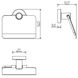 Держатель для туалетной бумаги с крышкой SONIA Astral 181353 округлый металлический хром 2 из 2