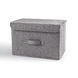 Ящик для зберігання з кришкою MVM тканинний сірий 250x250x380 TH-07 M GRAY 3 з 7