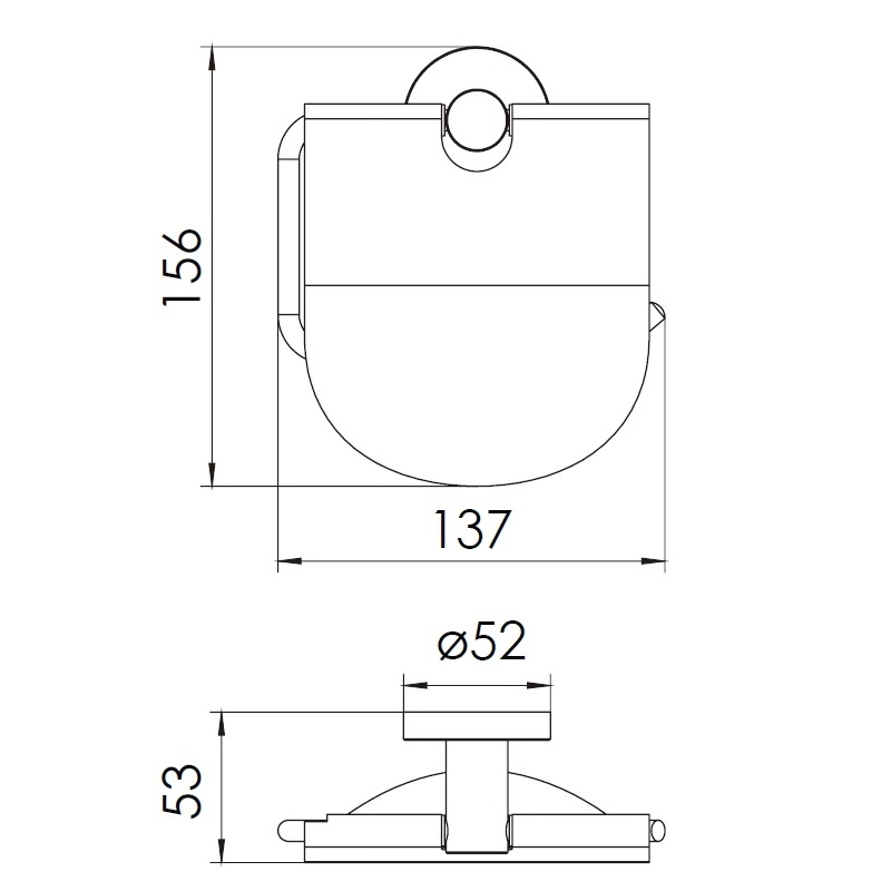 Тримач туалетного паперу із кришкою IMPRESE HRANICE хром метал 140100