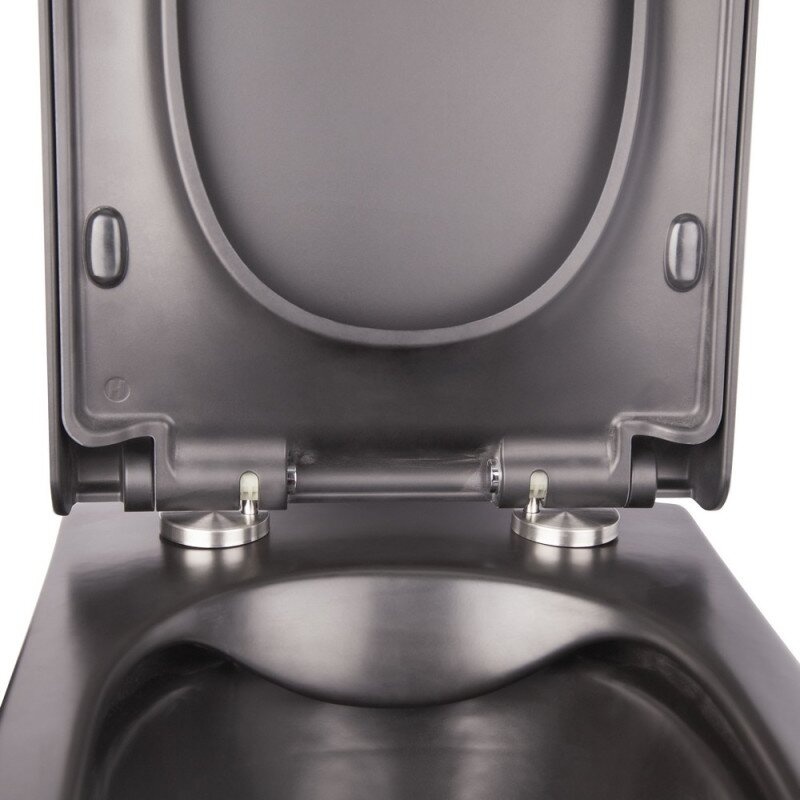 Унитаз подвесной для инсталляции безободковый черный Q-TAP Tern с сиденьем с микролифтом QT1733052ER
MB
