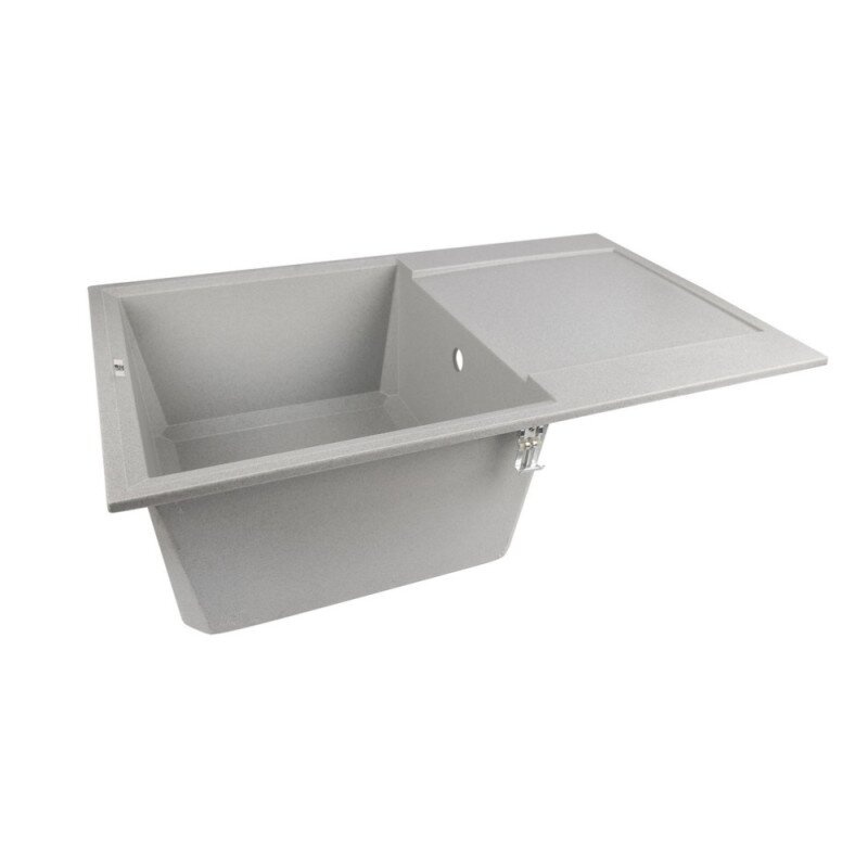 Кухонна мийка композитна прямокутна LIDZ GRA-09 495мм x 780мм сірий без сифону LIDZGRA09790495230