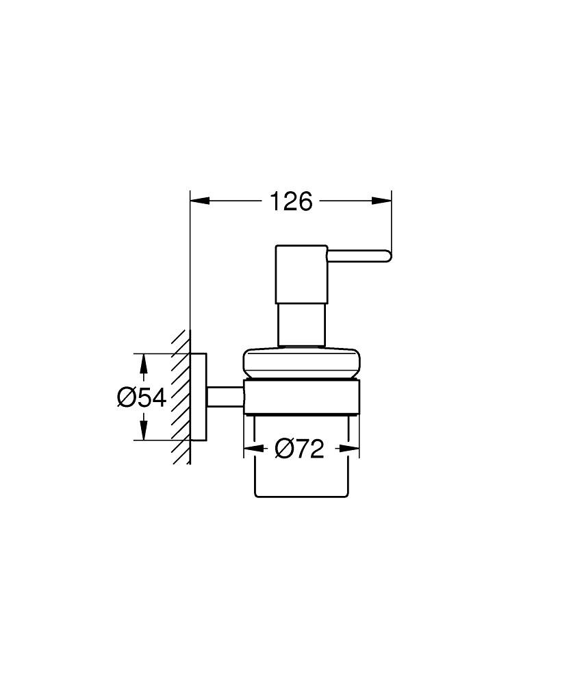 Дозатор для жидкого мыла GROHE QuickFix Start 41195000 настенный на 160мл стеклянный хром CV031957