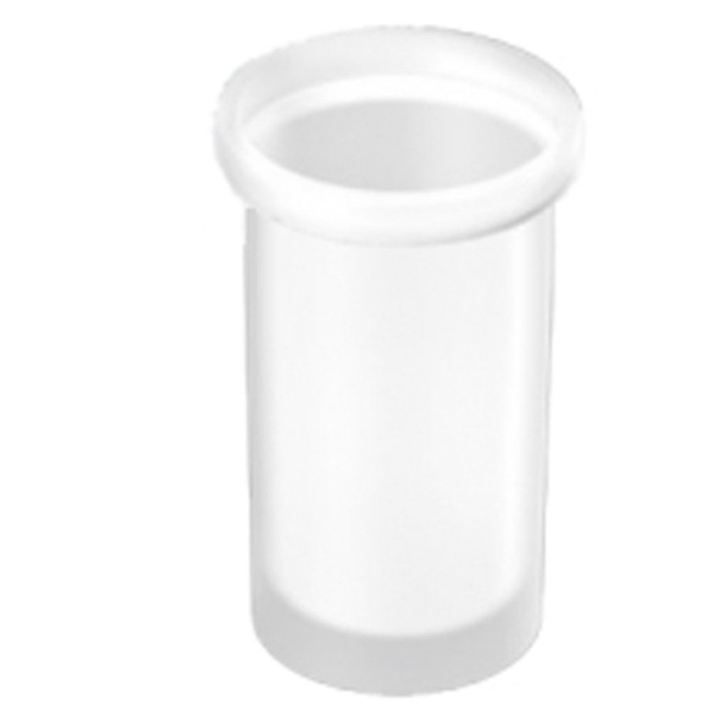 Стакан для зубних щіток настільний SONIA Spare Parts 096770 округлий скляний білий