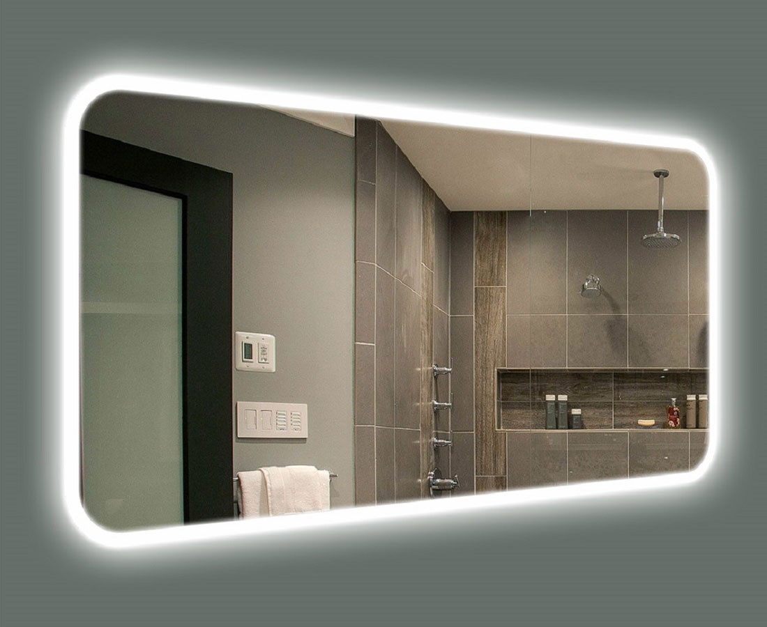 Зеркало в ванную DEVIT Acqua 60x80см c подсветкой антизапотевание прямоугольное 5257280
