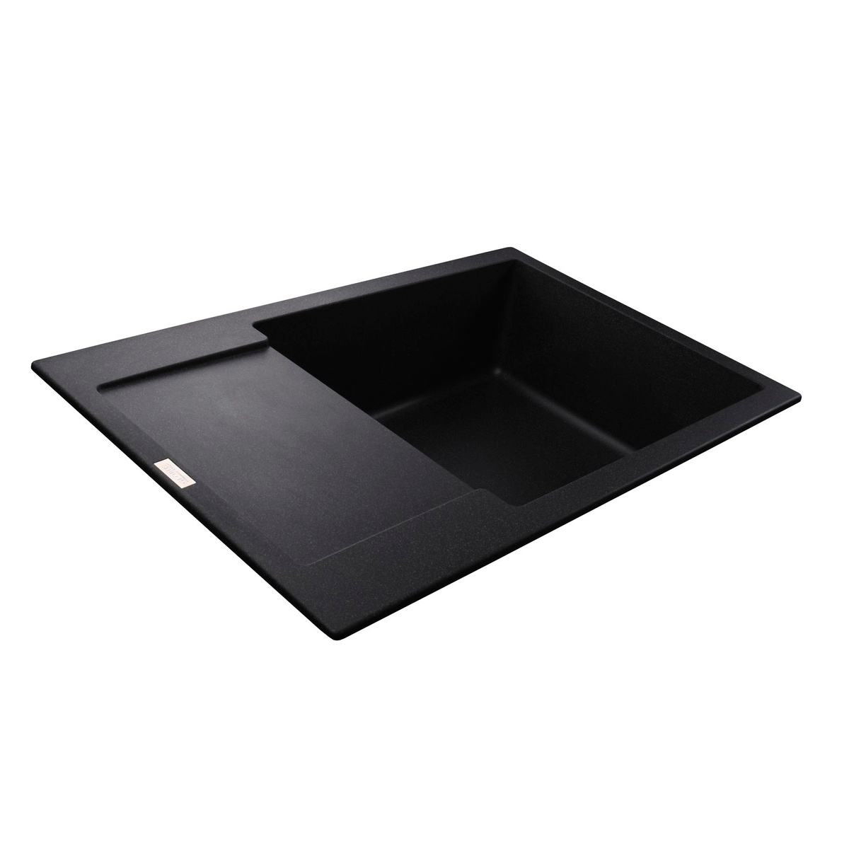 Кухонная мойка композитная прямоугольная GLOBUS LUX MALABI 500мм x 780мм черный без сифона 000022379