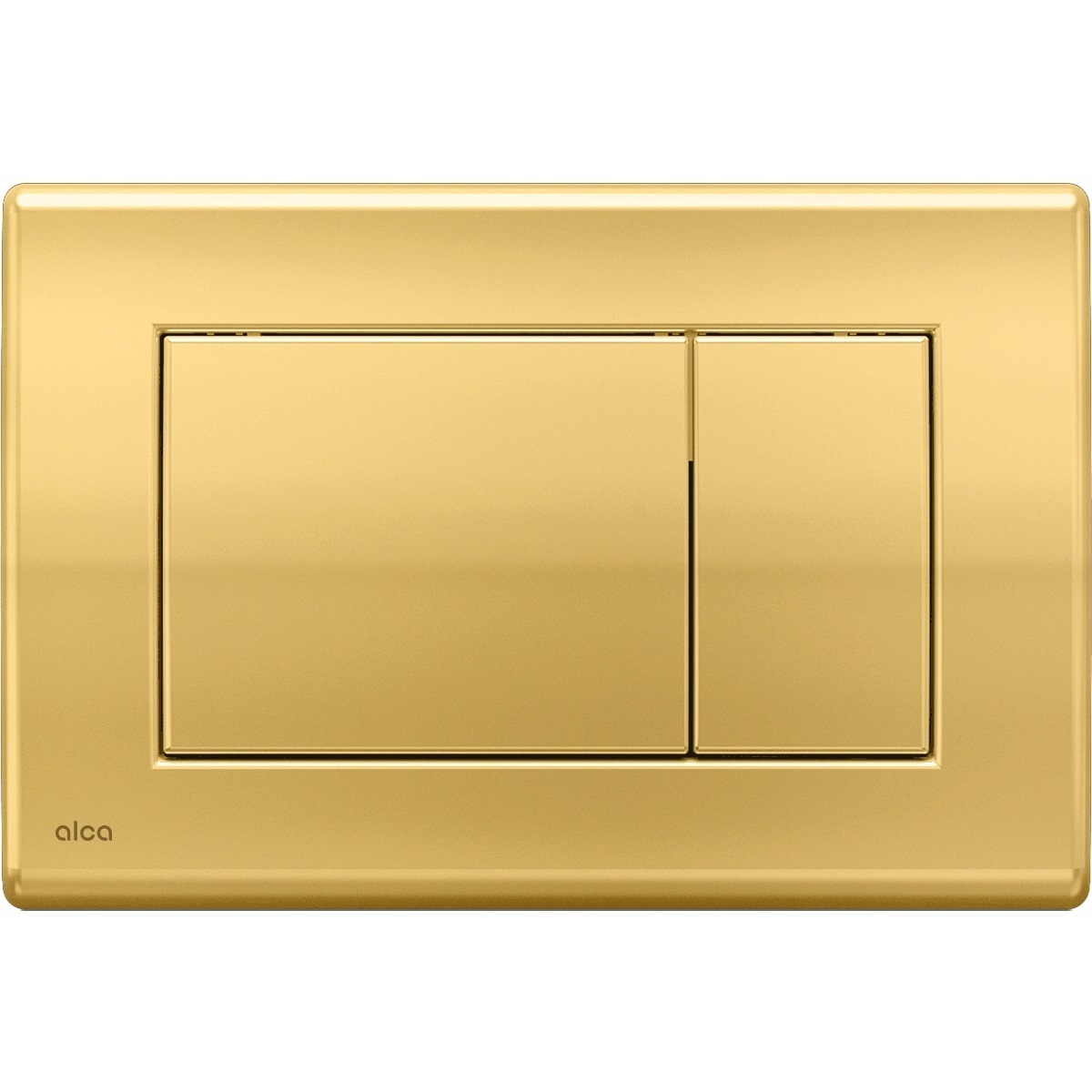 Кнопка слива для инсталляции ALCAPLAST пластиковая двойная глянцевая золотая M275