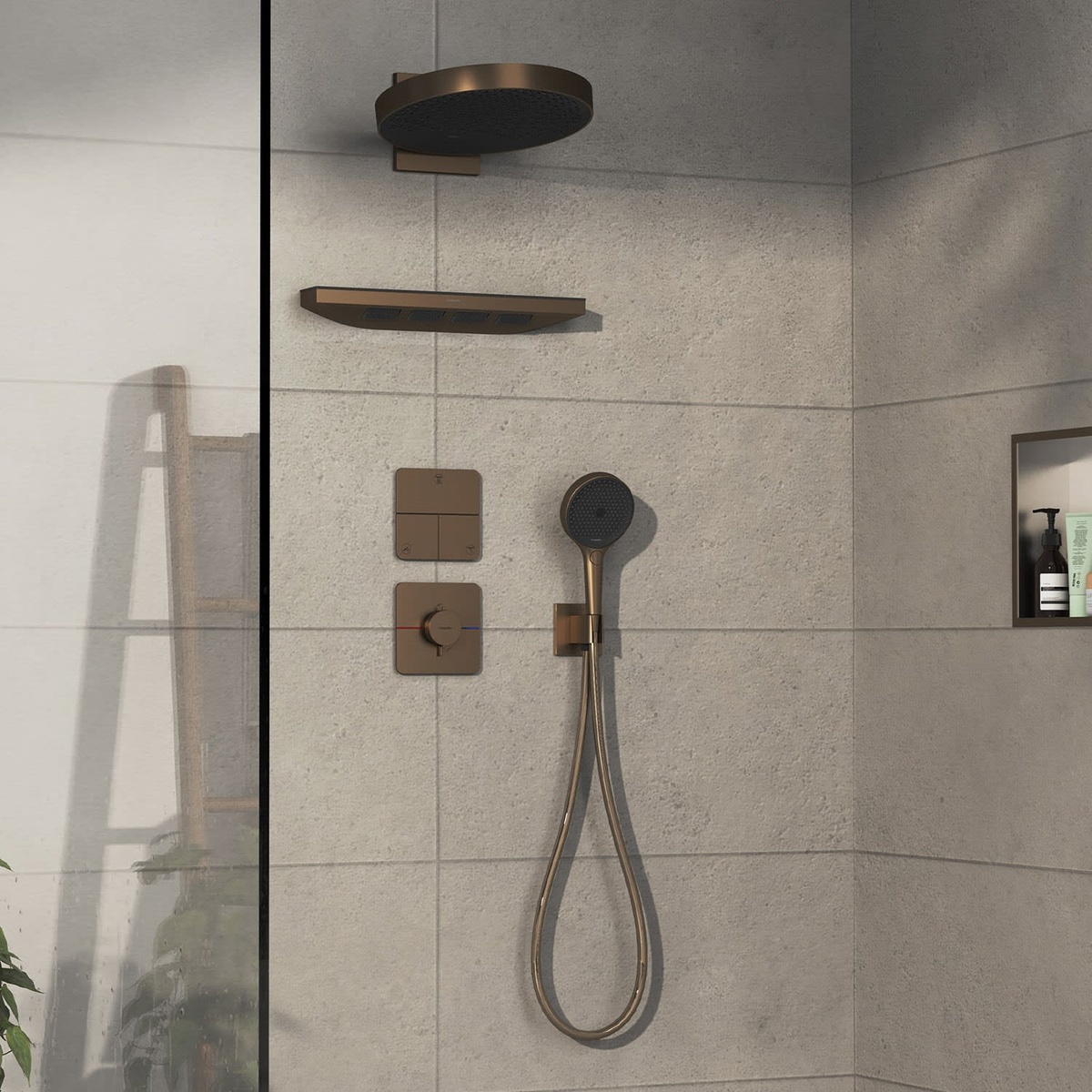 Переключатель потока HANSGROHE ShowerSelect Comfort Q скрытого монтажа латунь бронза 15587140