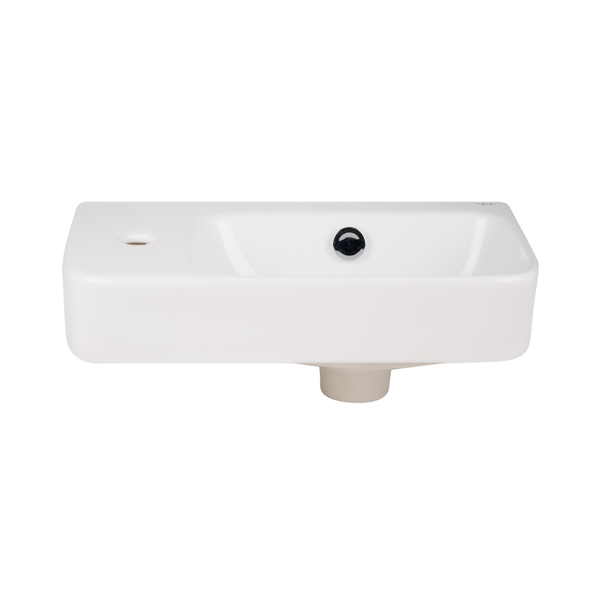 Умивальник підвісний для ванної 450мм x 260мм Q-TAP Tern білий прямокутна QT17115117LW