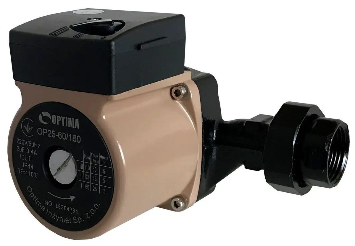 Насос циркуляционный OPTIMA с мокрым ротором OP25-60 110Вт 3.5м&sup3;/ч Hmax 6 1 1/4" 8158