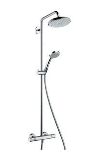 Душова система із термостатом HANSGROHE Croma 220 Showerpipe із верхнім душем латунь хром 27185000