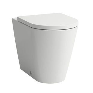 Унитаз напольный безободковый белый без бачка LAUFEN Kartell сиденье микролифт выпуск в стену H8233370000001_H8913330000001