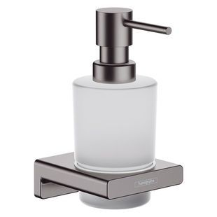 Дозатор для жидкого мыла HANSGROHE AddStoris 41745340 настенный на 200мл прямоугольный стеклянный черный