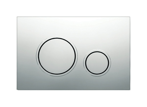 Кнопка слива для инсталляции KOLLER POOL пластиковая двойная матовая хром TWIN MAT CHROME