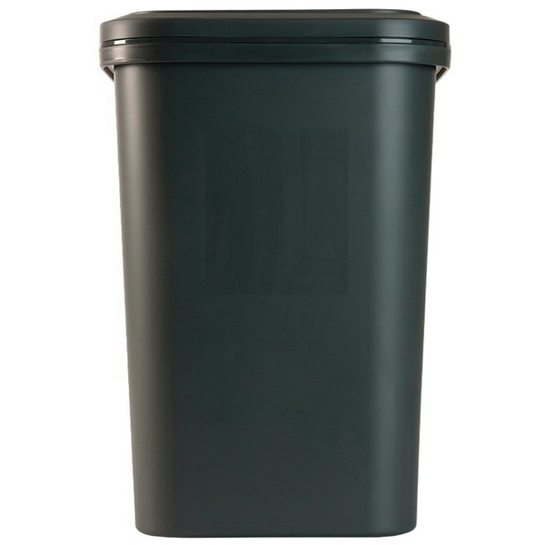 Ведро для мусора на 6л прямоугольное MVM с крышкой 265x235x159мм пластиковое черное BIN-04 6L ANTHRACITE