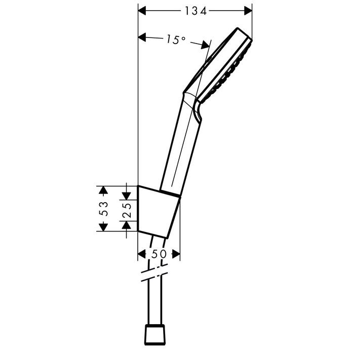 Душевой набор HANSGROHE Crometta EcoSmart с ручной лейкой и шлангом с держателем белый/хром 26569400