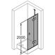 Двері скляні для душової ніші розпашні двосекційні HUPPE SolvaPro 200x90см прозоре скло 8мм профіль чорний 7T0402.998.322 2 з 9