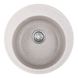 Мийка для кухні гранітна кругла HAIBA HB8301-G322 Beige 490x490x180мм із сифоном бежева HB0974 1 з 2
