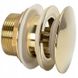 Донний клапан натискний для ванни REA 70мм із переливом латунь 1 1/2" глянцевий золотий REA-W2004 3 з 3