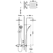 Душевая система с термостатом TRES Tres с верхним душем латунная хром 18138503 2 из 2